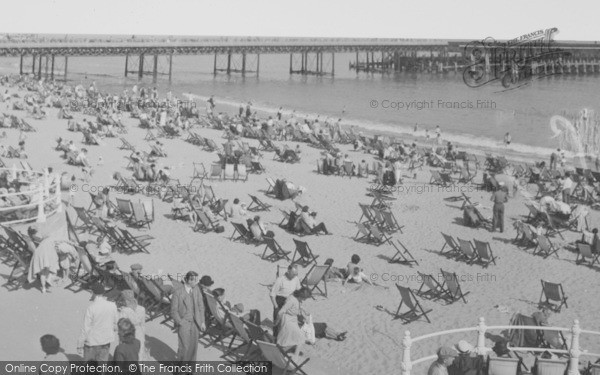 Photo of Bournemouth, The Beach, Central c.1955
