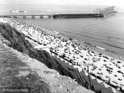 The Beach From West Cliff c.1955, Bournemouth
