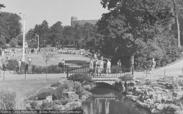 Photo of Bournemouth, The Bourne Stream, Central Gardens c.1955