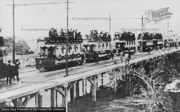 Photo of Bournemouth, Tuckton Bridge, Trams At The Opening 1905
