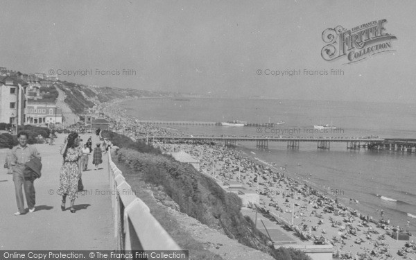 Photo of Bournemouth, View From West Cliff c.1955