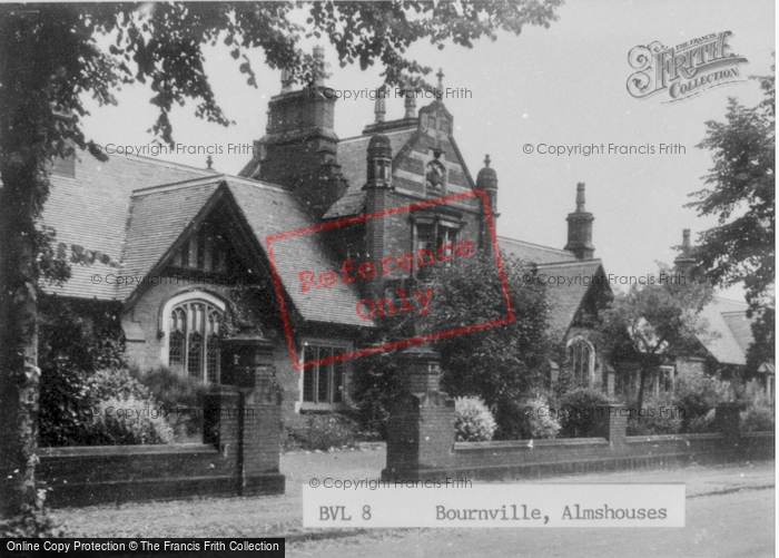 Photo of Bournville, Almshouses c.1950