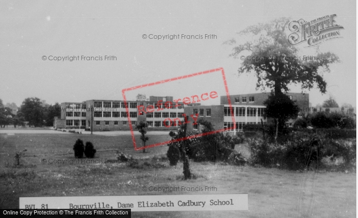 Photo of Bournville, Dame Elizabeth Cadbury School c.1960