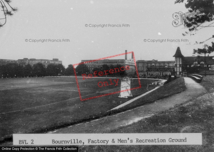Photo of Bournville, Factory And Men's Recreation Ground c.1950