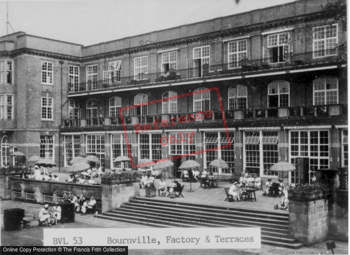 Photo of Bournville, Factory And Terraces c.1950