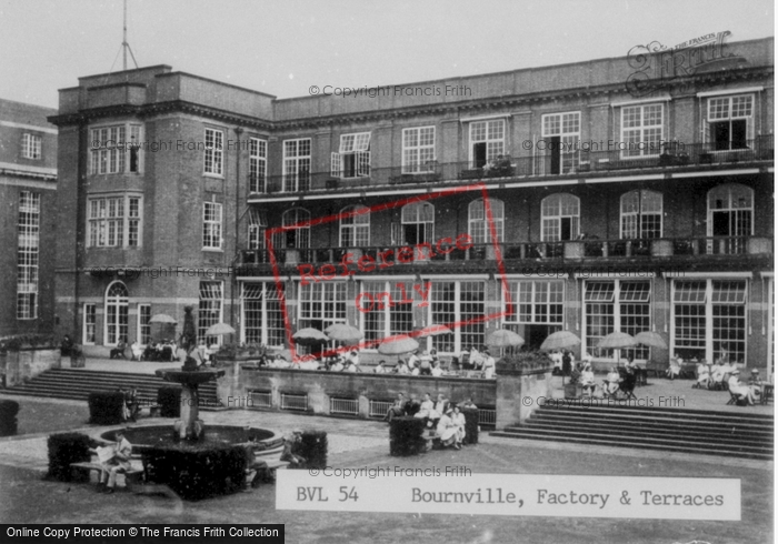 Photo of Bournville, Factory And Terraces c.1950