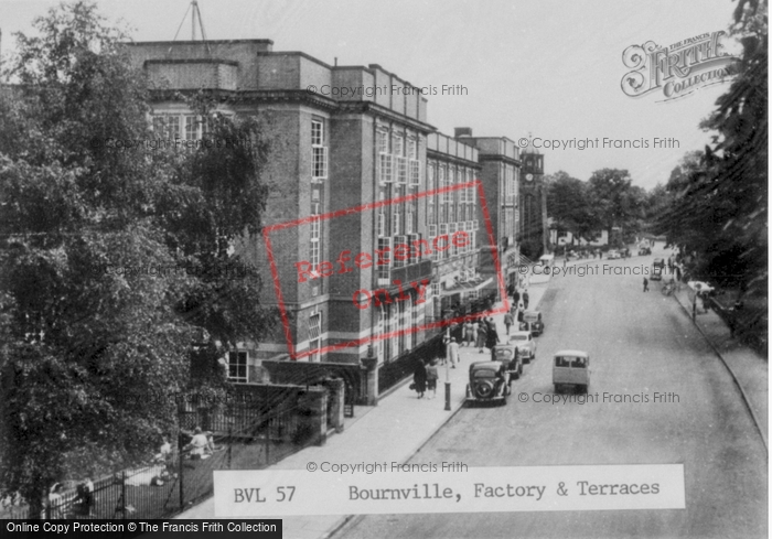 Photo of Bournville, Factory And Terraces c.1950