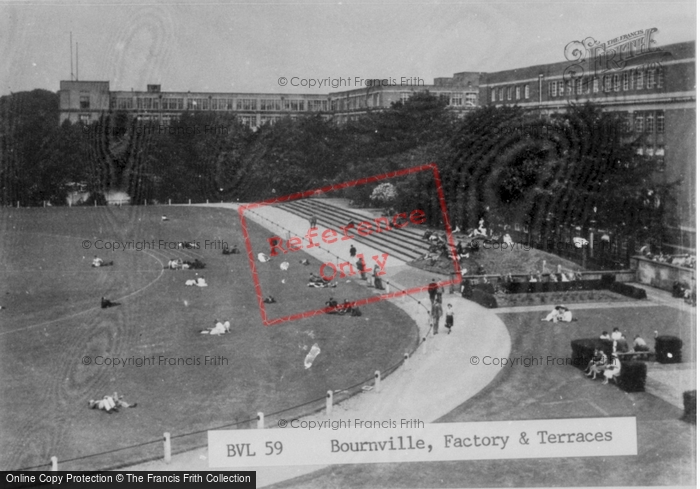 Photo of Bournville, Factory And Terraces c.1950