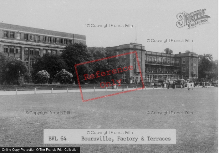 Photo of Bournville, Factory And Terraces c.1955