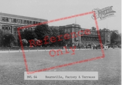 Factory And Terraces c.1955, Bournville