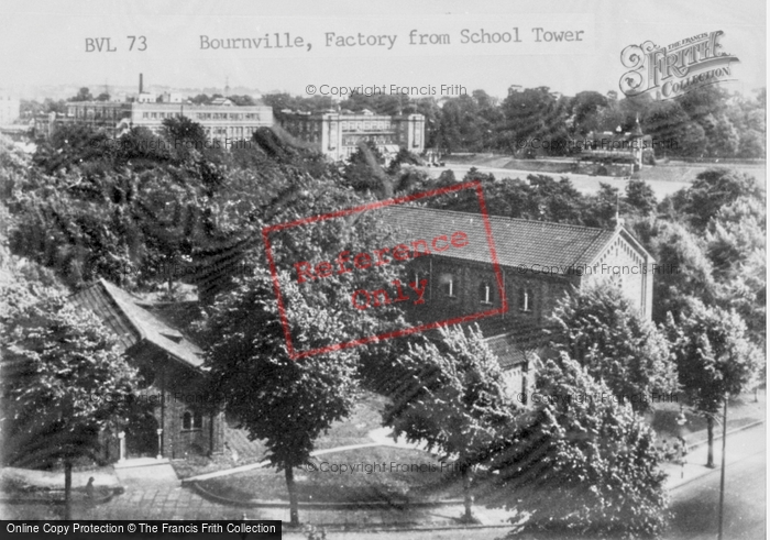 Photo of Bournville, Factory From School Tower c.1955