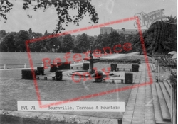 Terrace And Fountain c.1955, Bournville
