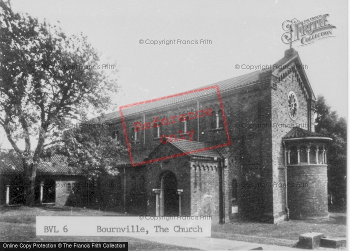 Photo of Bournville, The Church c.1950