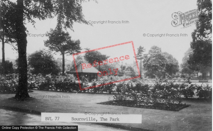 Photo of Bournville, The Park c.1955
