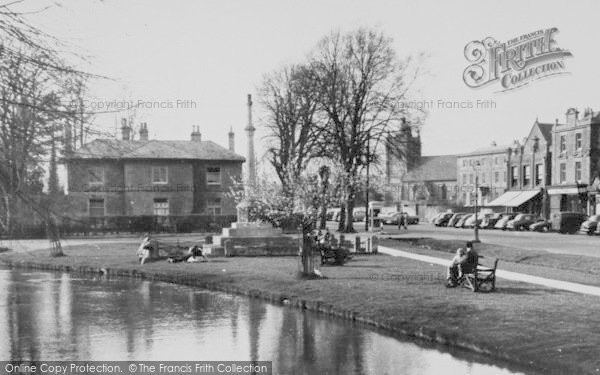 Photo of Bourton On The Water, War Memorial And Village c.1955