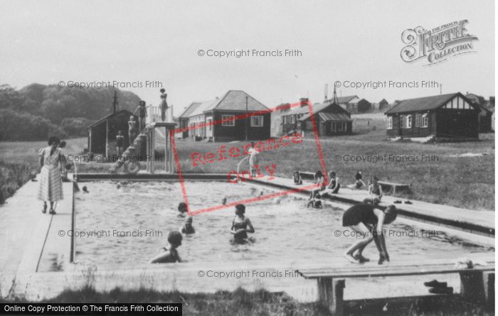 Photo of Boverton, Camp, Swimming Pool c.1950