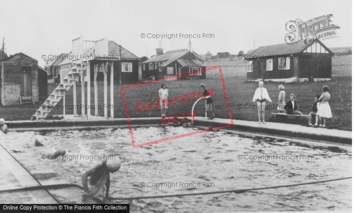 Photo of Boverton, The Camp Swimming Pool c.1947