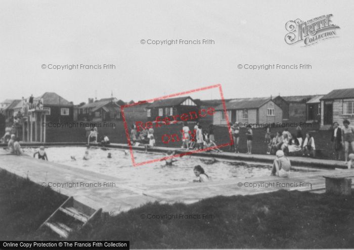 Photo of Boverton, The Camp Swimming Pool c.1955