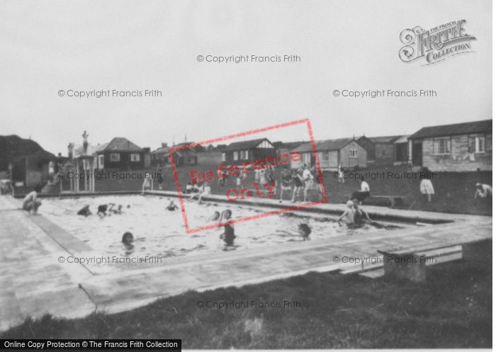 Photo of Boverton, The Camp Swimming Pool c.1955