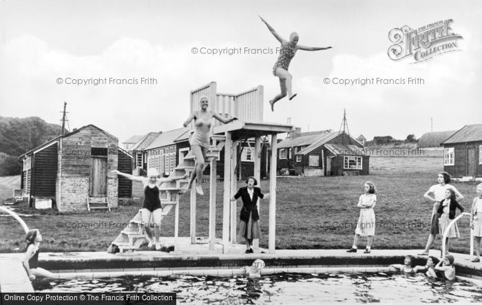 Photo of Boverton, The Camp, The Diving Board c.1947