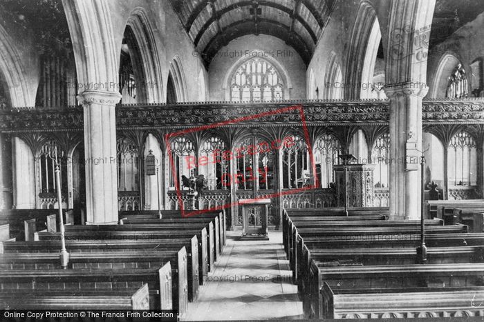 Photo of Bovey Tracey, Church Interior, Screen 1907