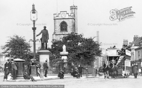 Photo of Bow, Bow Road And St Mary's Church c.1905