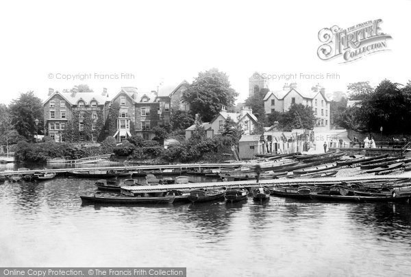 Photo of Bowness On Windermere, Boat Station And Old England Hotel 1893