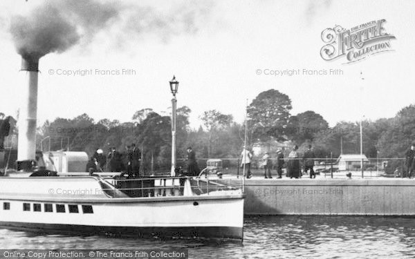 Photo of Bowness On Windermere, Paddle Steamer At The Pier 1887