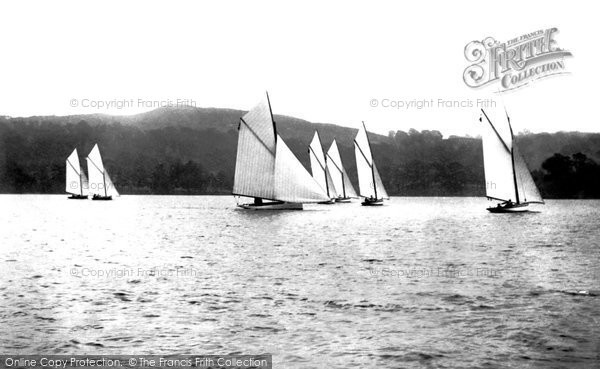 Photo of Bowness On Windermere, Sailing Boats 1896