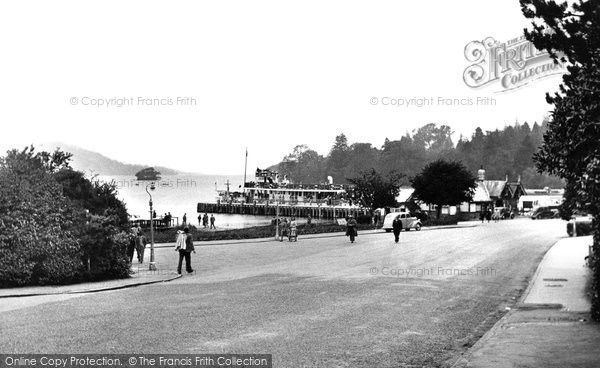 Photo of Bowness On Windermere, The Steamer Pier And Promenade c.1955
