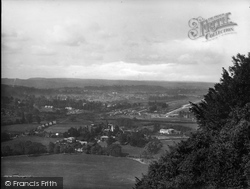 Dorking From The Memorial 1924, Box Hill