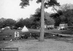 Feeding The Hens, Upper Farm Camping Ground 1928, Box Hill