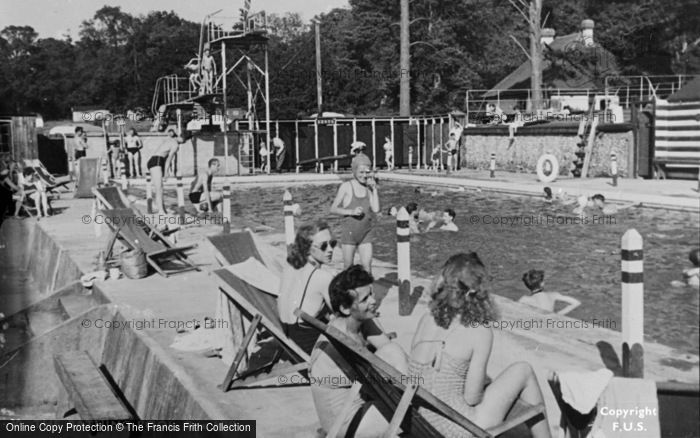 Photo of Box Hill, The Bathing Pool c.1955