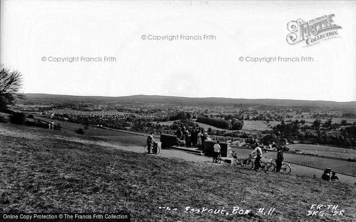 Photo of Box Hill, The Lookout c.1960