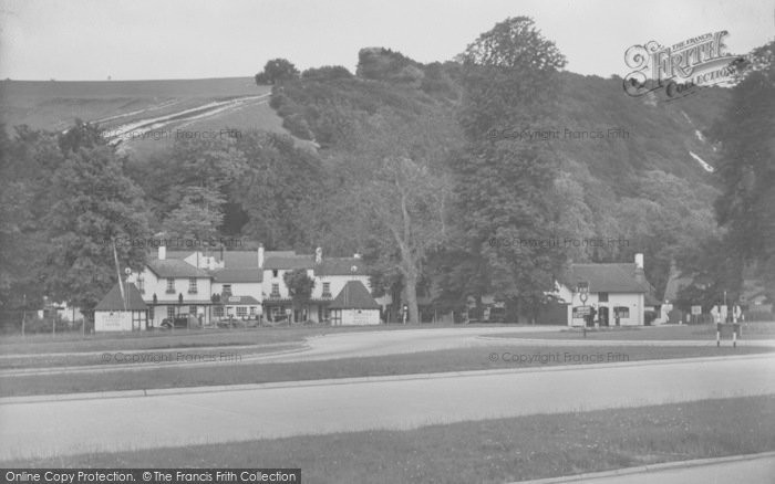 Photo of Box Hill, View From Boxhill, Showing The Burford Bridge Hotel 1939