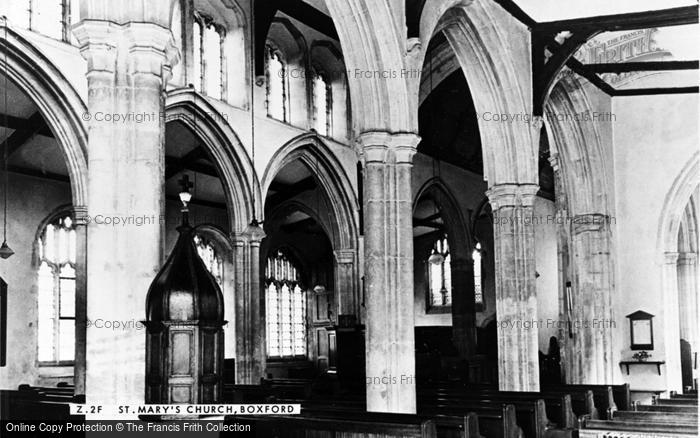 Photo of Boxford, St Mary's Church Interior c.1950