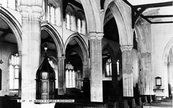 St Mary's Church Interior c.1950, Boxford