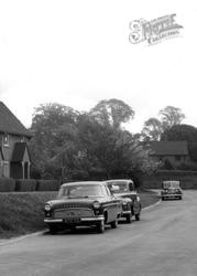 Cars On Crouch Cross Lane c.1960, Boxgrove