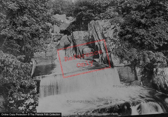 Photo of Bracklinn Falls, Upper Falls From Bridge 1899
