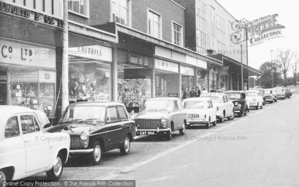 Photo of Bracknell, Shops And Cars On The Broadway c.1960