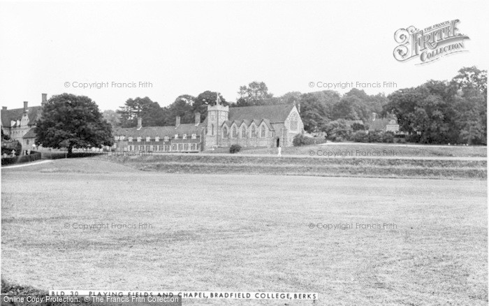 Photo of Bradfield, College, The Playing Fields And Chapel c.1960