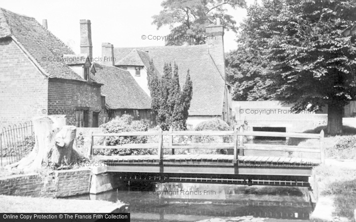 Photo of Bradfield, Old Cottages And Mill Stream c.1955