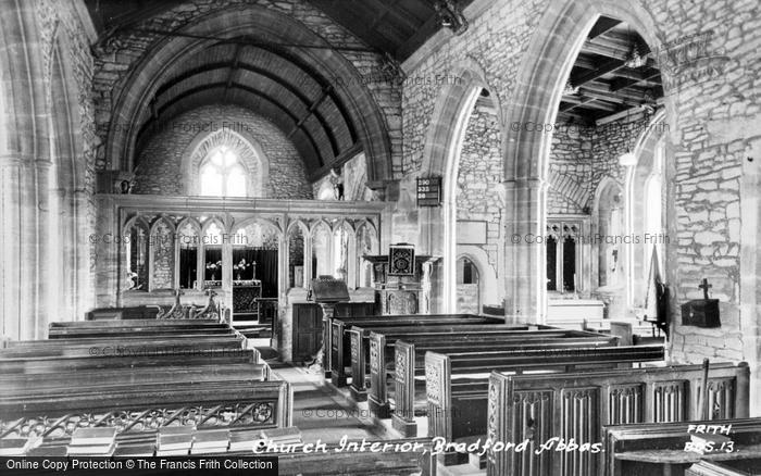 Photo of Bradford Abbas, Church Interior c.1955