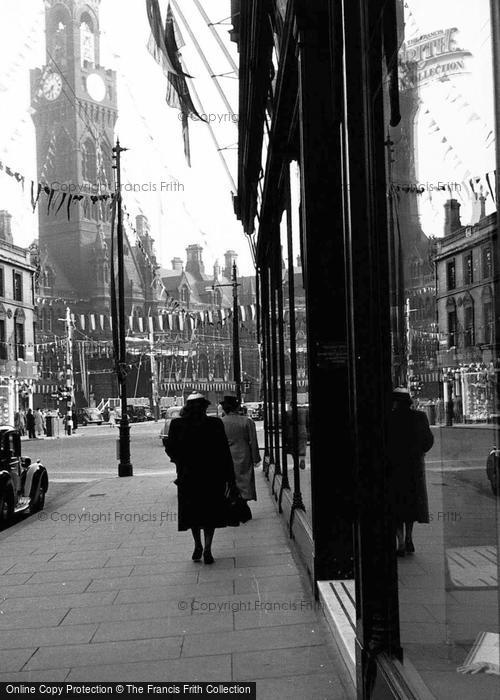 Photo of Bradford, City Hall From Market Street 1953