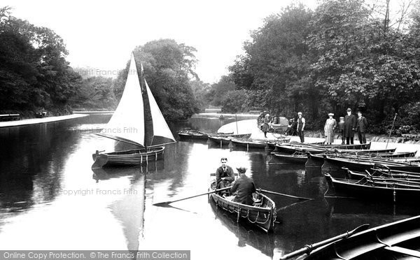Photo of Bradford, Lister Park Lake 1921