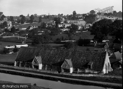 Bradford-on-Avon, Elevated Rear View Of Tithe Barn c.1900, Bradford-on-Avon