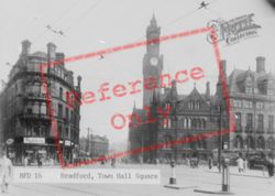 Town Hall Square c.1950, Bradford