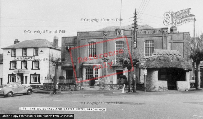 Photo of Bradninch, The Guildhall And Castle Hotel c.1960