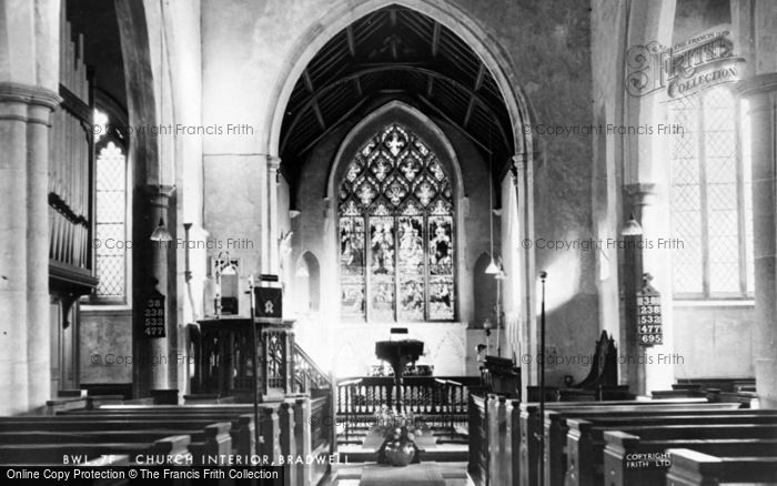 Photo of Bradwell, Church Interior c.1955