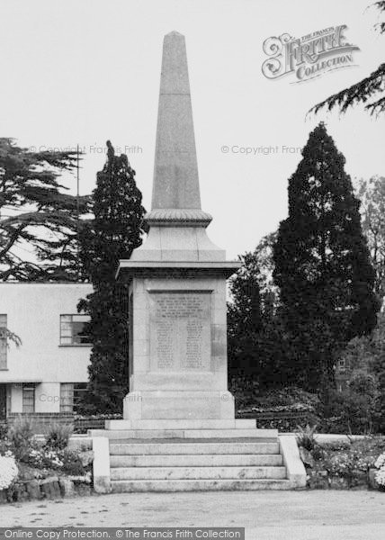 Photo of Braintree, The War Memorial, Public Gardens c.1955